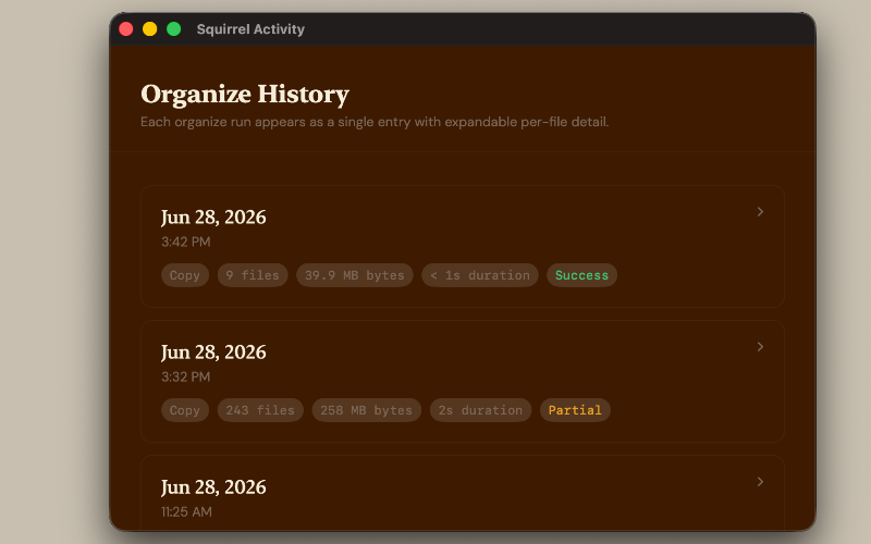 Activity window