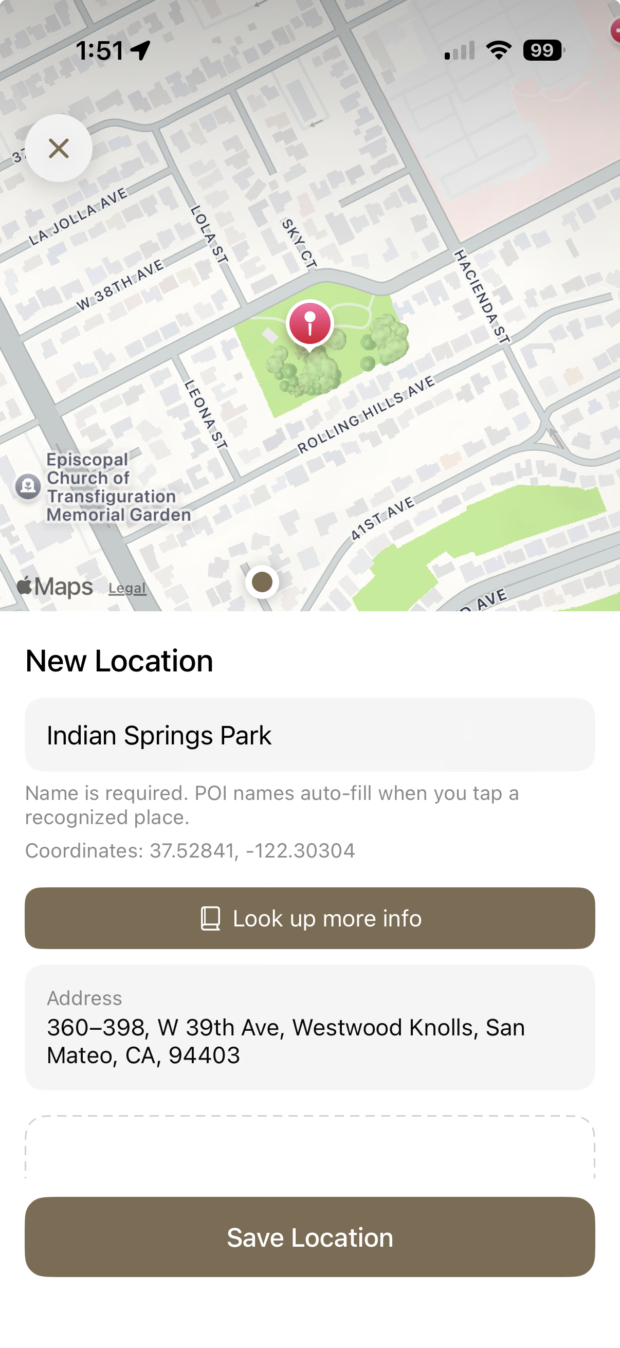 Prowl add location