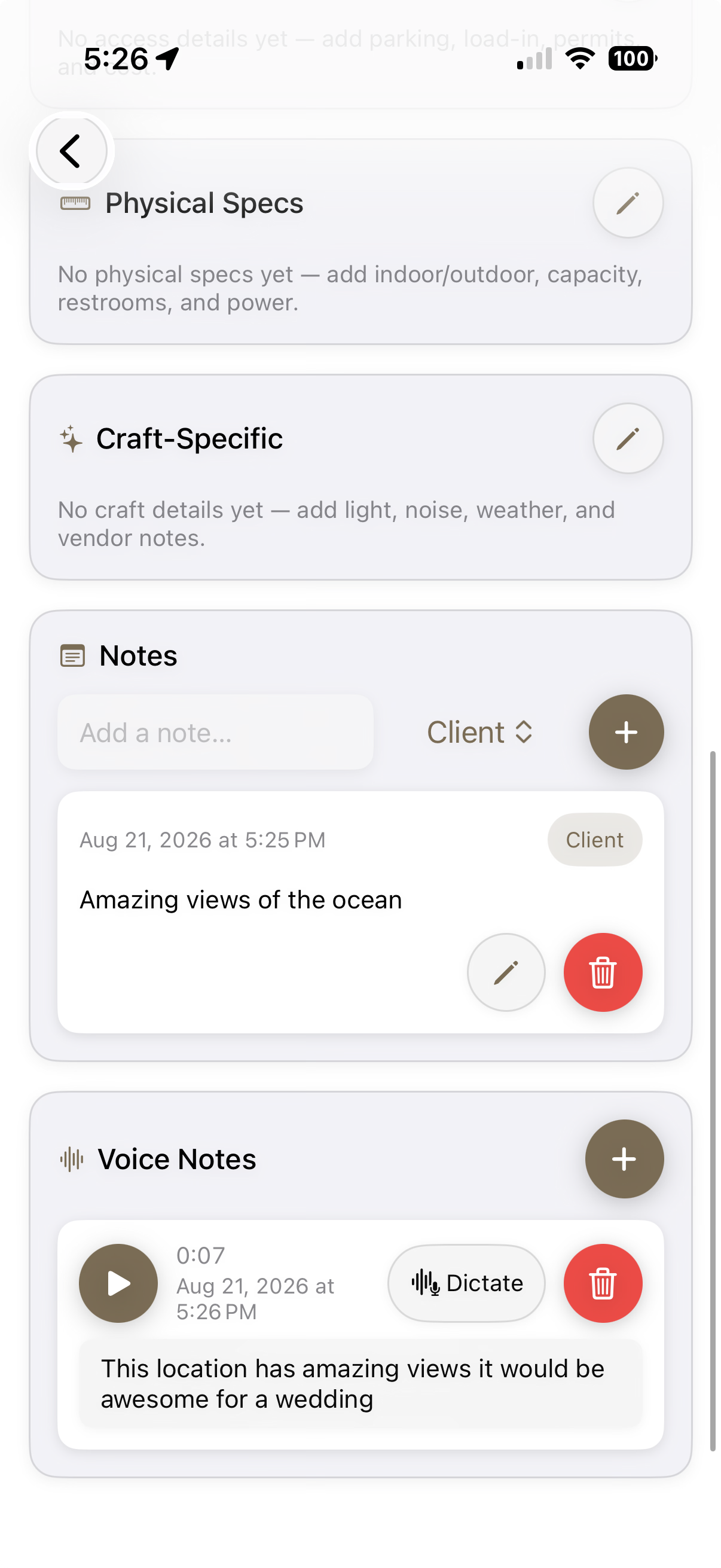 Prowl voice notes